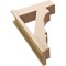 Ekena Millwork 7 1/2-in W x 22-in D x 34-in H Balboa Block Rough Cedar Woodgrain TimberThane Outlooker, Primed Tan OUTUR075X22X34BOA44RCPR - alternate 6